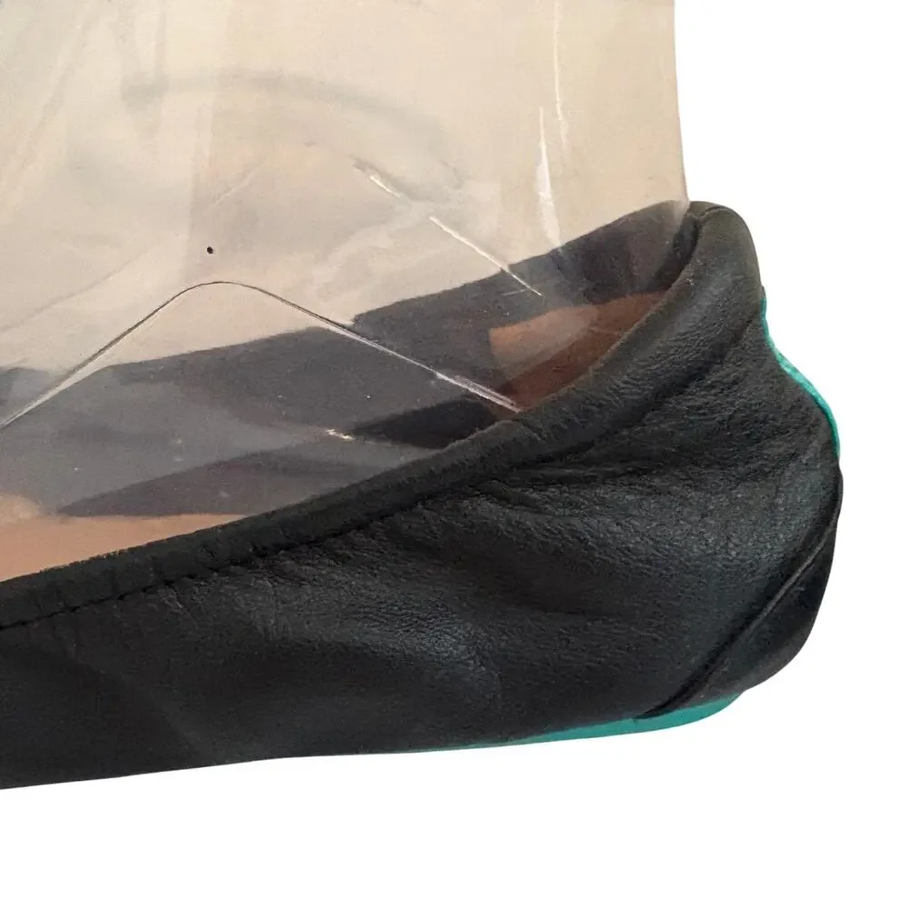 TIEKS Black Italian Nappa Leather Soft Ballet Flats Luxury Minimalist MSRP $210